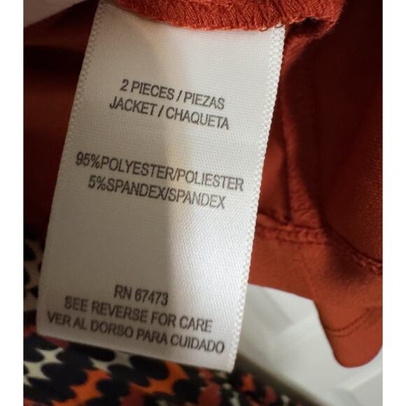 Julian Taylor Orange/Black/Cream Midi Dress With Shaw, 2 Pieces, 16P - Picture 12 of 12